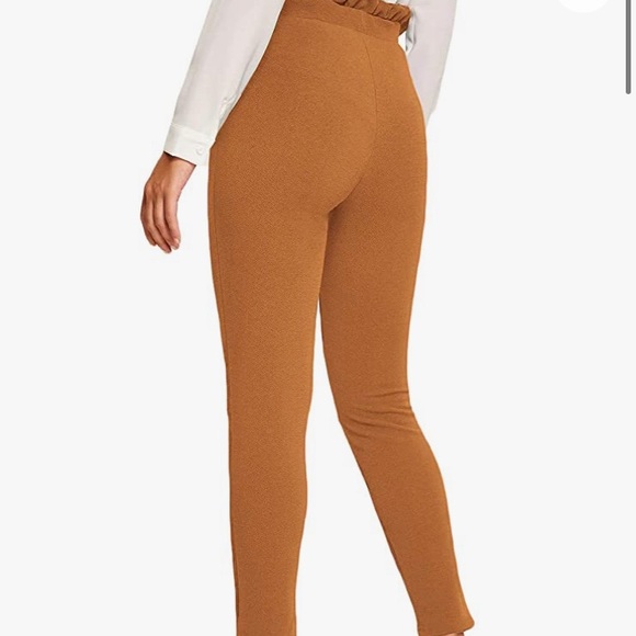 Paper bag pants high waist skinny - Picture 3 of 7